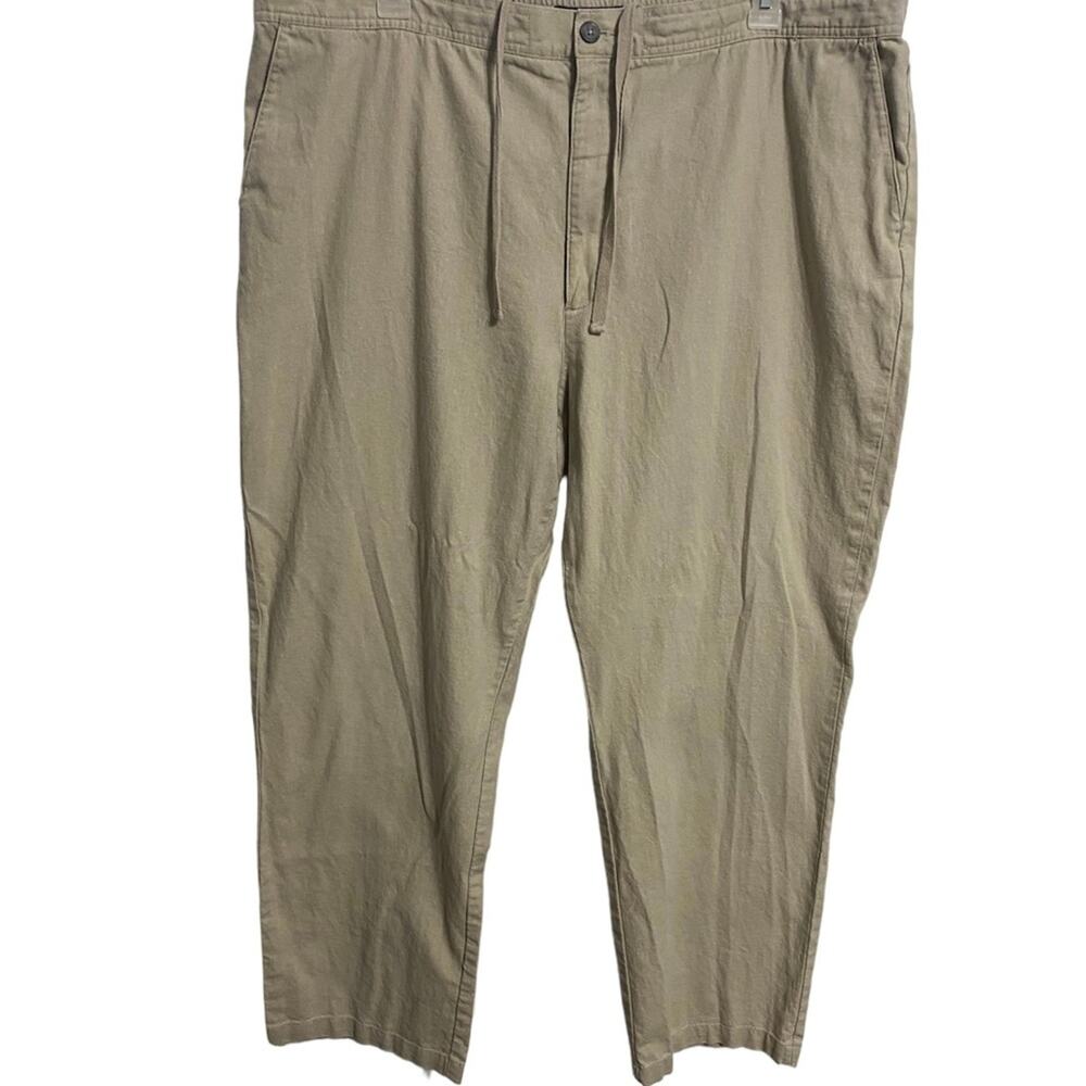 Marc Anthony Mens Luxury Beige Khaki Linen/Cotton Blend Size XXL Summer